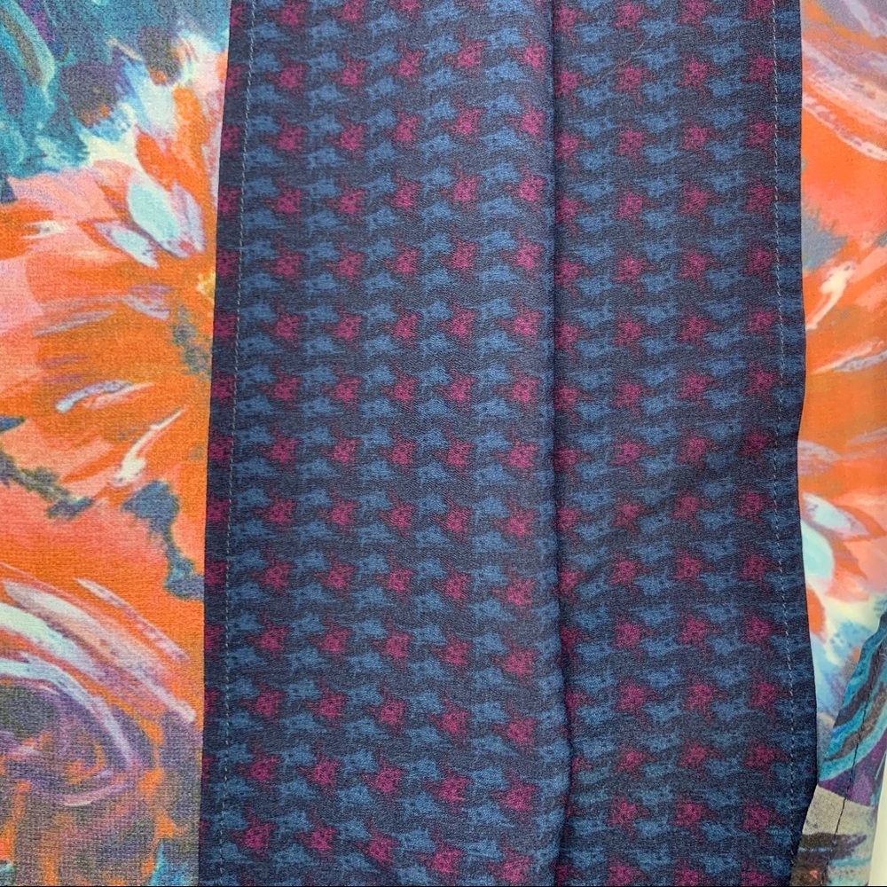CAbi Blue and Purple Floral Blouse - Picture 9 of 12